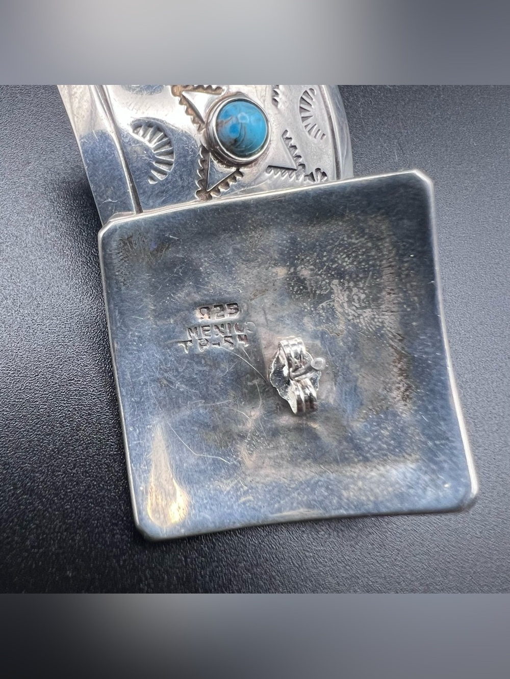TAXCO Mexico Stamped Earrings - Picture 3 of 5